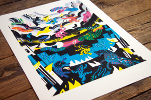 Gwénola print for Nobrow at the Hayward Gallery