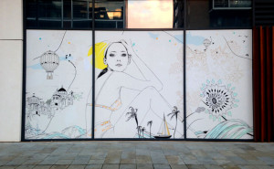 Christina K Illustrates Smooth You Spa’s Window Graphics (illustrator)