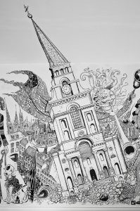 Chris Price and Delisia Howard / Andaz Hotel Guest Room Installation (Debut Art, Design Projects, illustrator)