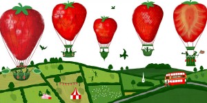 Pimm’s bottle artwork by Paul Thurlby (Advertising Campaigns, Design Projects, illustrator)