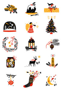 Lynn Hatzius Decorates the Radio Times for Christmas – No Wallflowers  Here! Behind the Scenes at The Official Book Launch of Fiona Woodcock’s debut;  Hiding Heidi (Bright Group, Children’s Books, Events, illustrator) (illustrator, Phosphor Art)