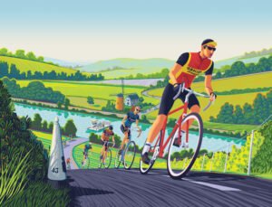 Peter Strain / Tour de France 2020. (Debut Art, illustrator)