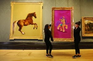 Rachael Saunders illustrates an AR pony trail at the National Gallery. (Events, Exhibitions, illustrator, The Artworks)