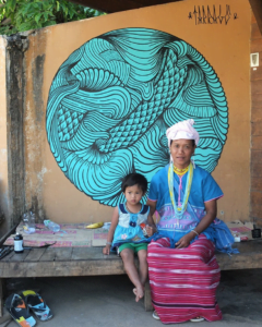 Joan Tarragó Paints the Town Blue (illustrator, Phosphor Art)