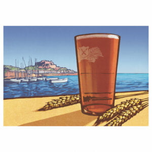 Chris Wormell illustrates stamps celebrating brewing on Jersey. (Design Projects, illustrator)