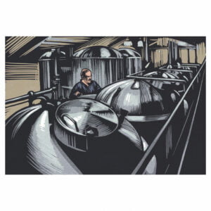 Chris Wormell illustrates stamps celebrating brewing on Jersey. (Design Projects, illustrator)