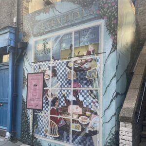 Caroline Bogo x Seven Dials Hoarding for Shaftesbury. (illustrator, Lipstick of London)