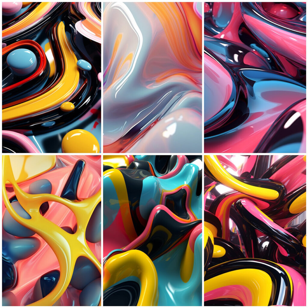 IDRO51's AbstractFlow: Where Liquid Shapes and Retro-Futuristic Vibes