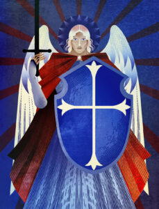 Katie Ponders rich jewel like tones for Saints, Angels & Demons, by Running Press (illustrator, The Artworks)