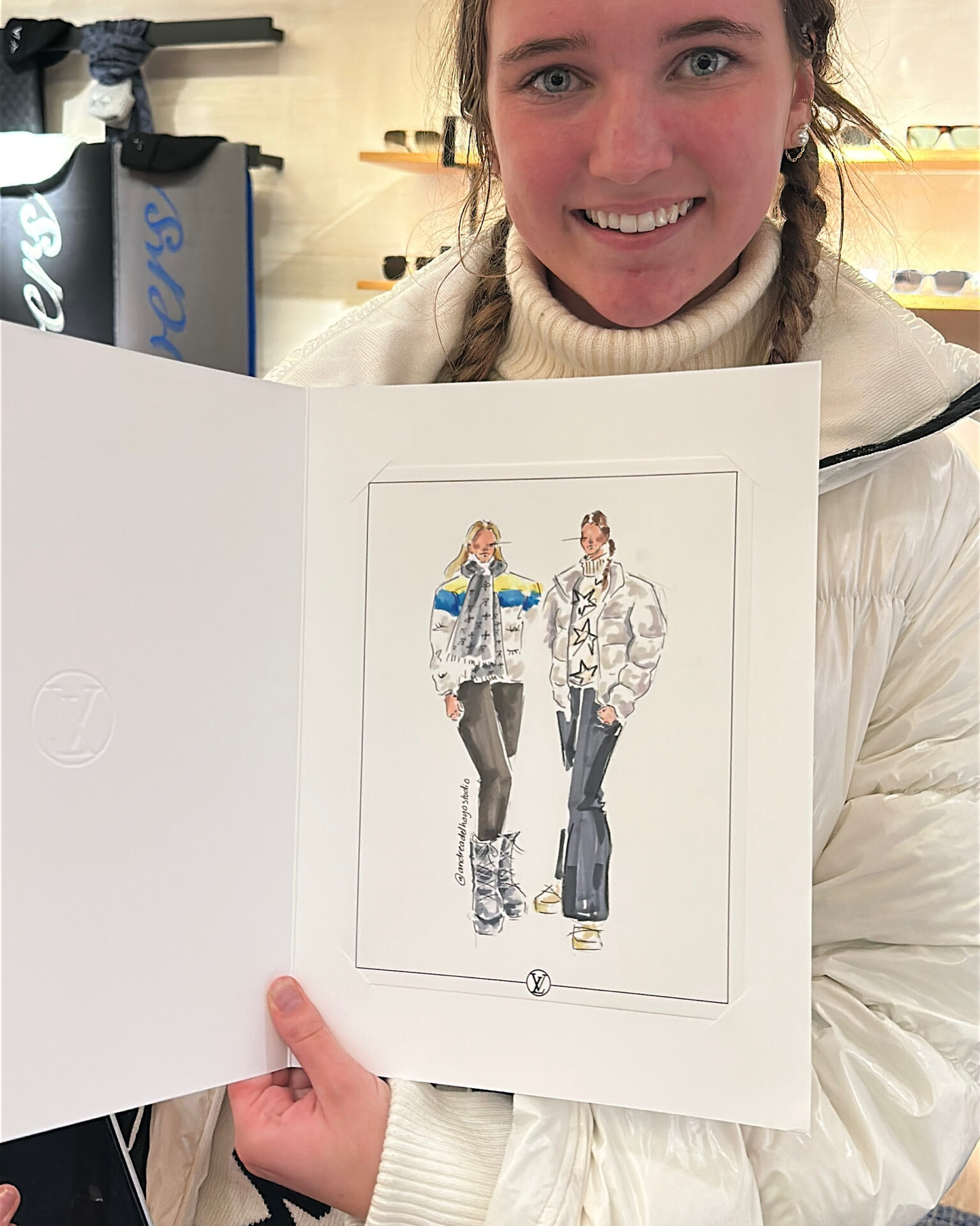 Live Luxury: Andrea Del Hoyo Draws for Louis Vuitton and Bvlgari