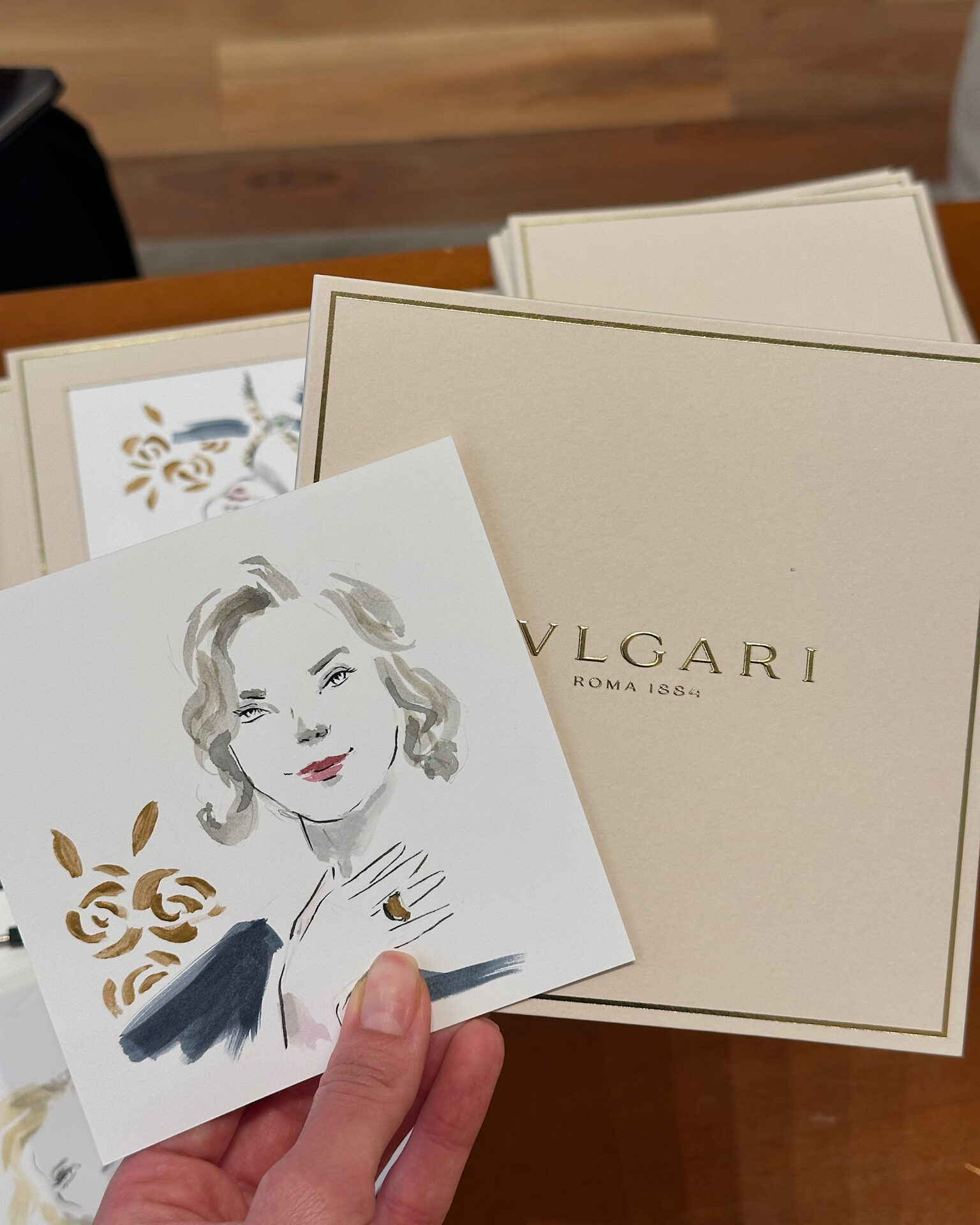 Live Luxury: Andrea Del Hoyo Draws for Louis Vuitton and Bvlgari