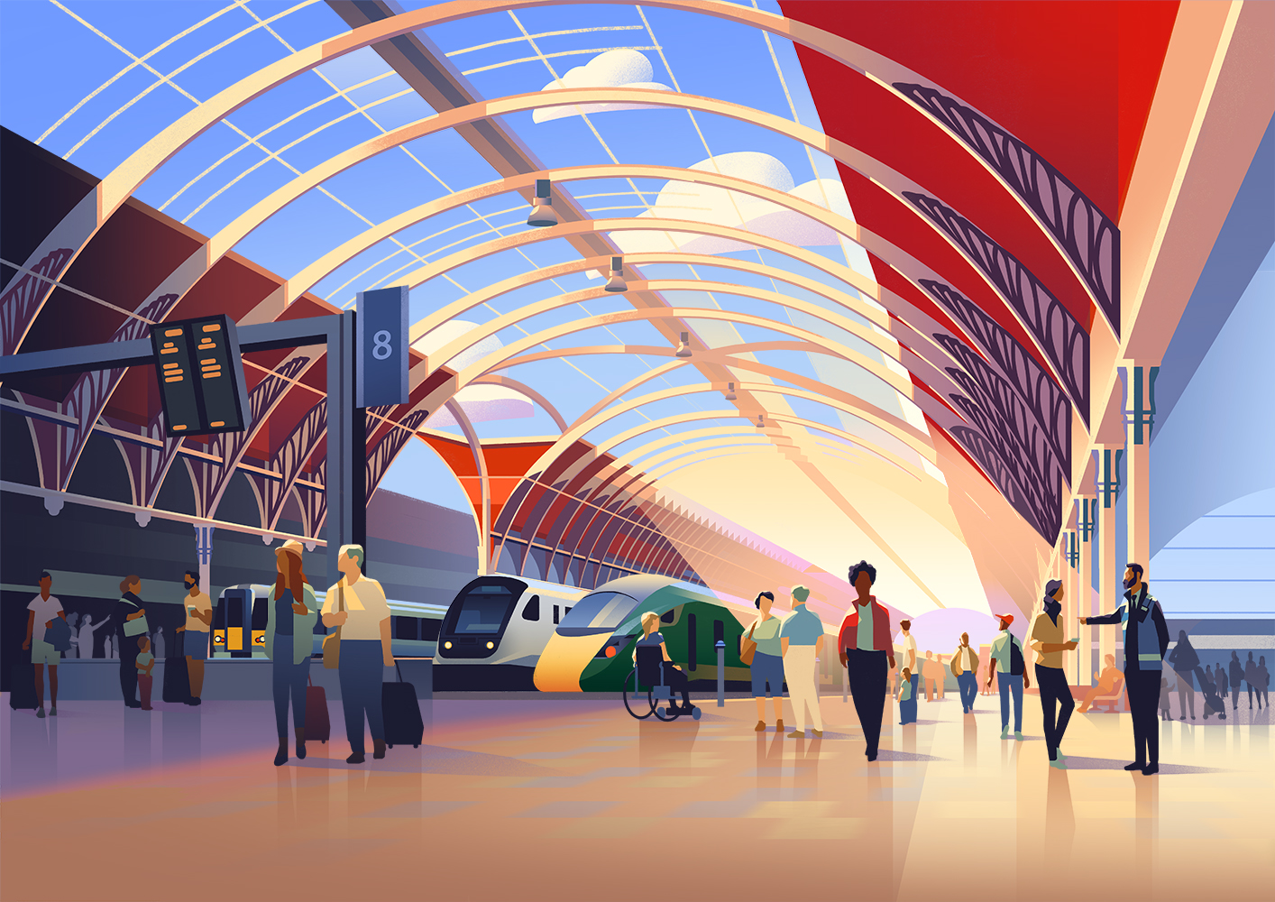 MARK BOARDMAN for NETWORK RAIL (Advertising Campaigns, illustrator, Meiklejohn)