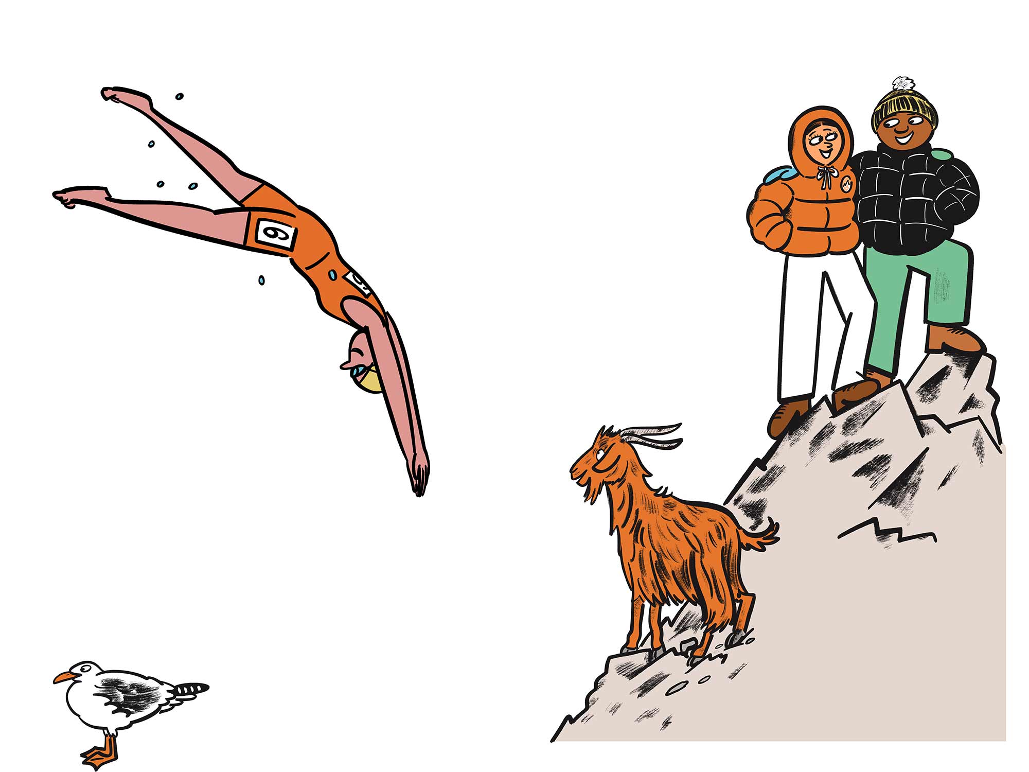 MARK LONG – EASY JET MAGAZINE . (editorial, illustrator, NB Illustration)