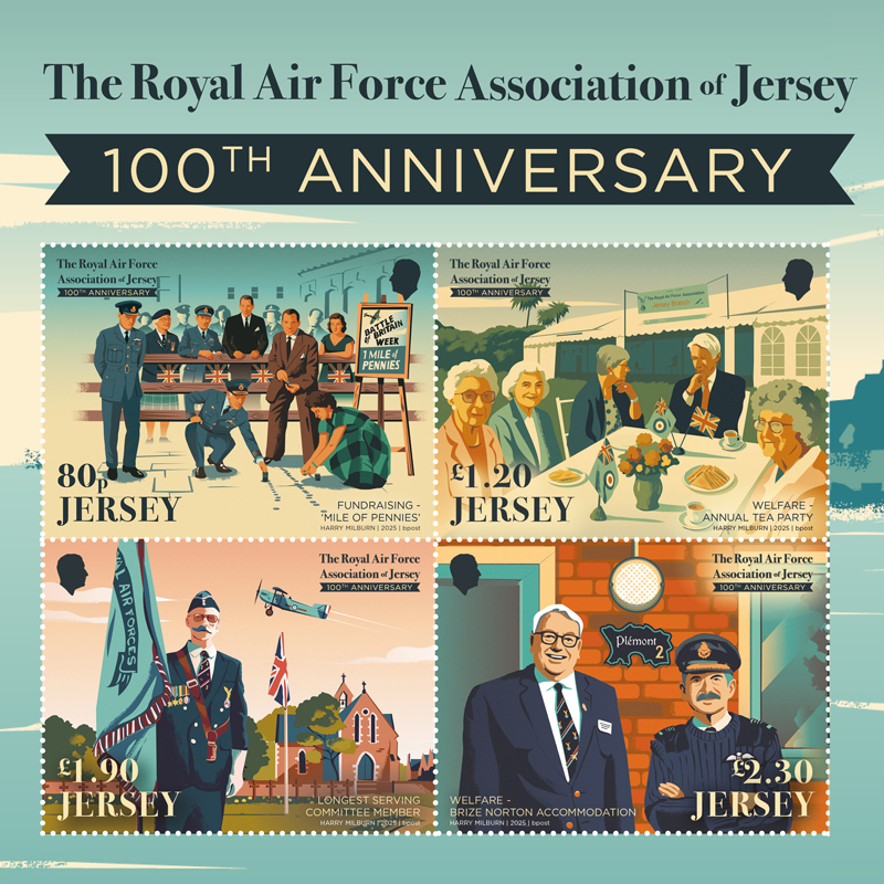 Harry Milburn for Jersey Post (Design Projects, illustrator, Meiklejohn)