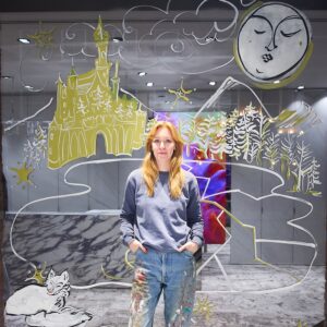 Jess Rose Bird Winter Alchemy Holiday Windows for Iris Cermamica (illustrator, Lipstick of London)