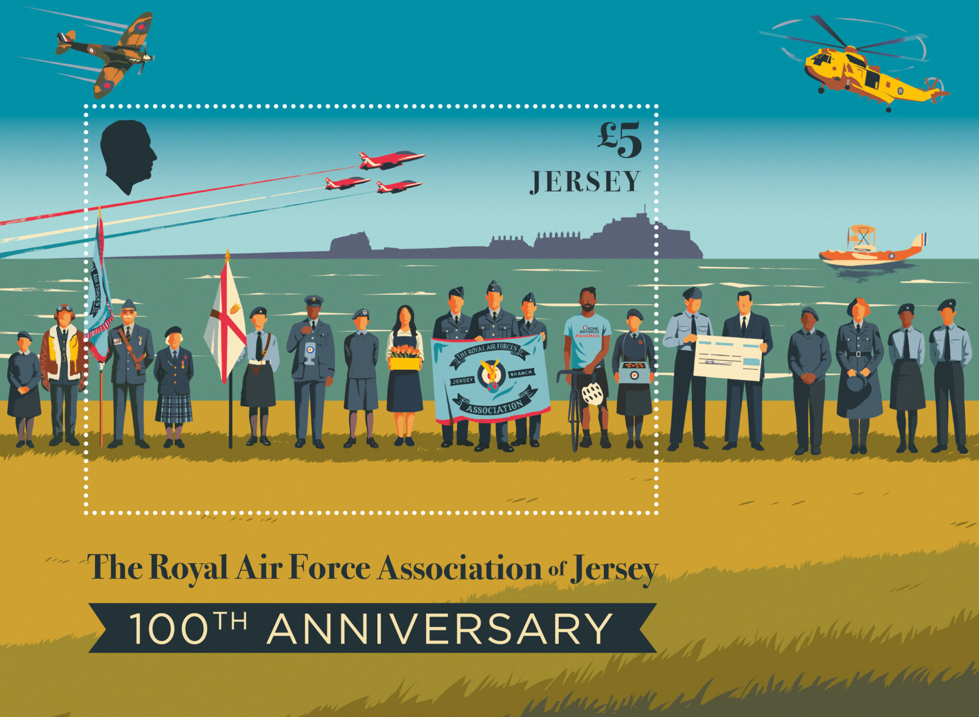 Harry Milburn for Jersey Post (Design Projects, illustrator, Meiklejohn)