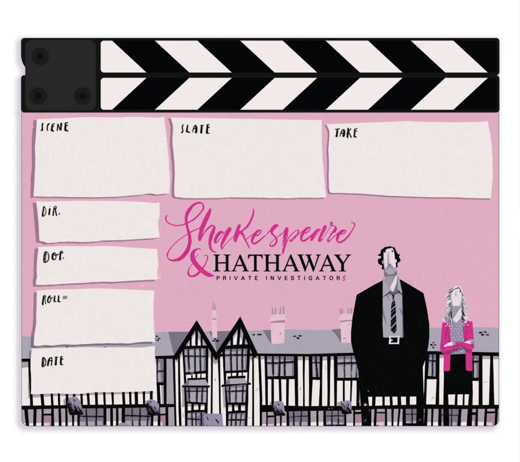 Shakespeare and Hathaway Clapperboard by Alexander Jackson – Alexander Jackson’s Illustrated Clapperboards (illustrator) – Alexander Jackson’s Illustrated Clapperboards (Debut Art, illustrator) Alexander Jackson’s Illustrated Clapperboards (Debut Art, illustrator)