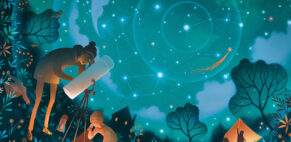 RICHARD JOHNSON’S STARRY SEEK-AND-FIND FOR THE OBSERVER (illustrator, publishing)