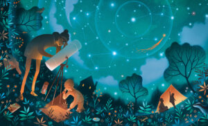 RICHARD JOHNSON’S STARRY SEEK-AND-FIND FOR THE OBSERVER (illustrator, publishing)