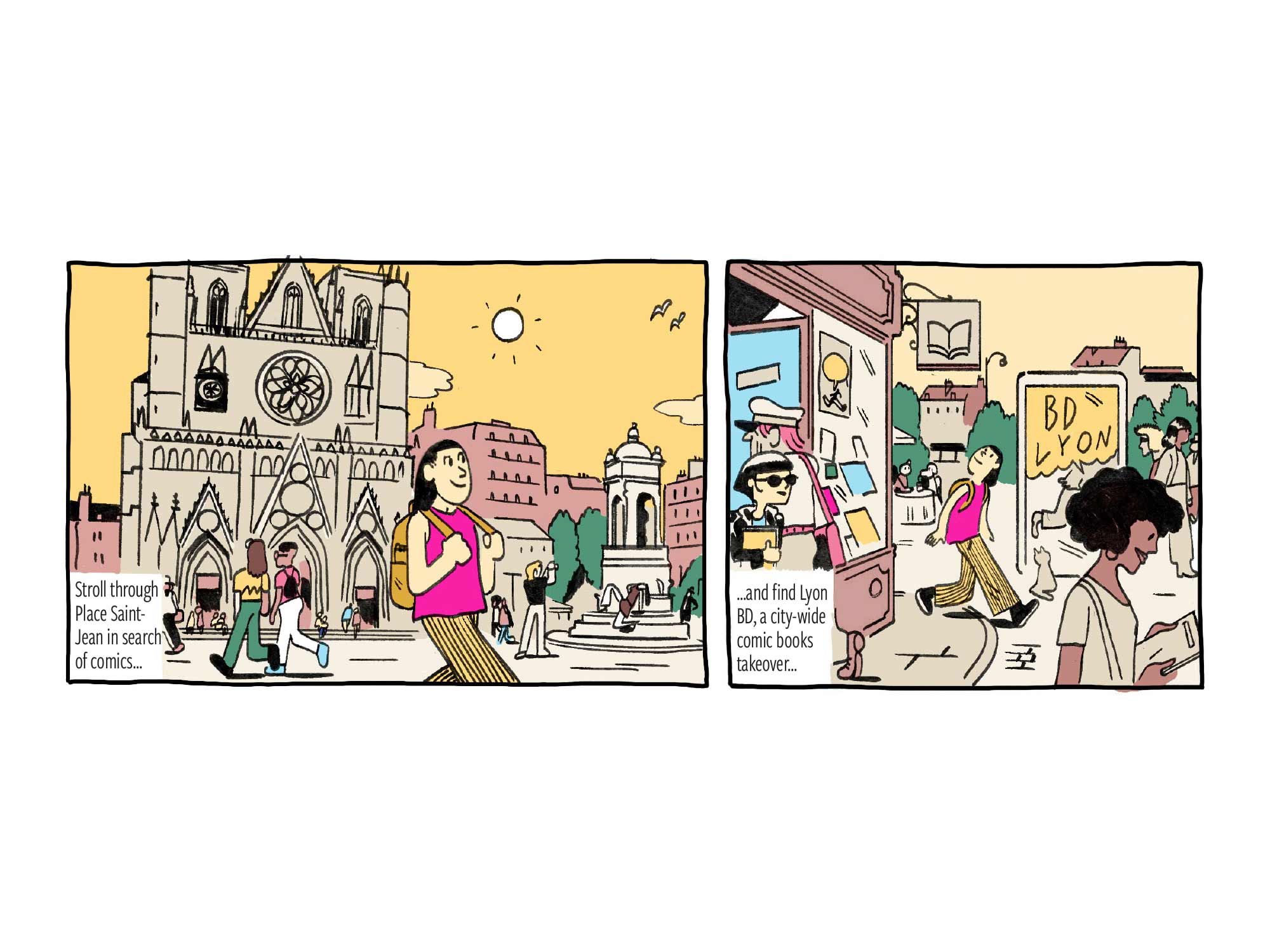 CLAYTON JUNIOR – LYON BD FESTIVAL / WIZZ AIR (editorial, illustrator, NB Illustration)