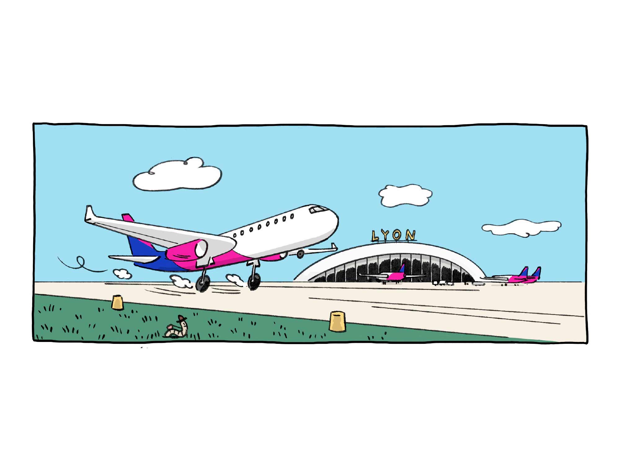 CLAYTON JUNIOR – LYON BD FESTIVAL / WIZZ AIR (editorial, illustrator, NB Illustration)