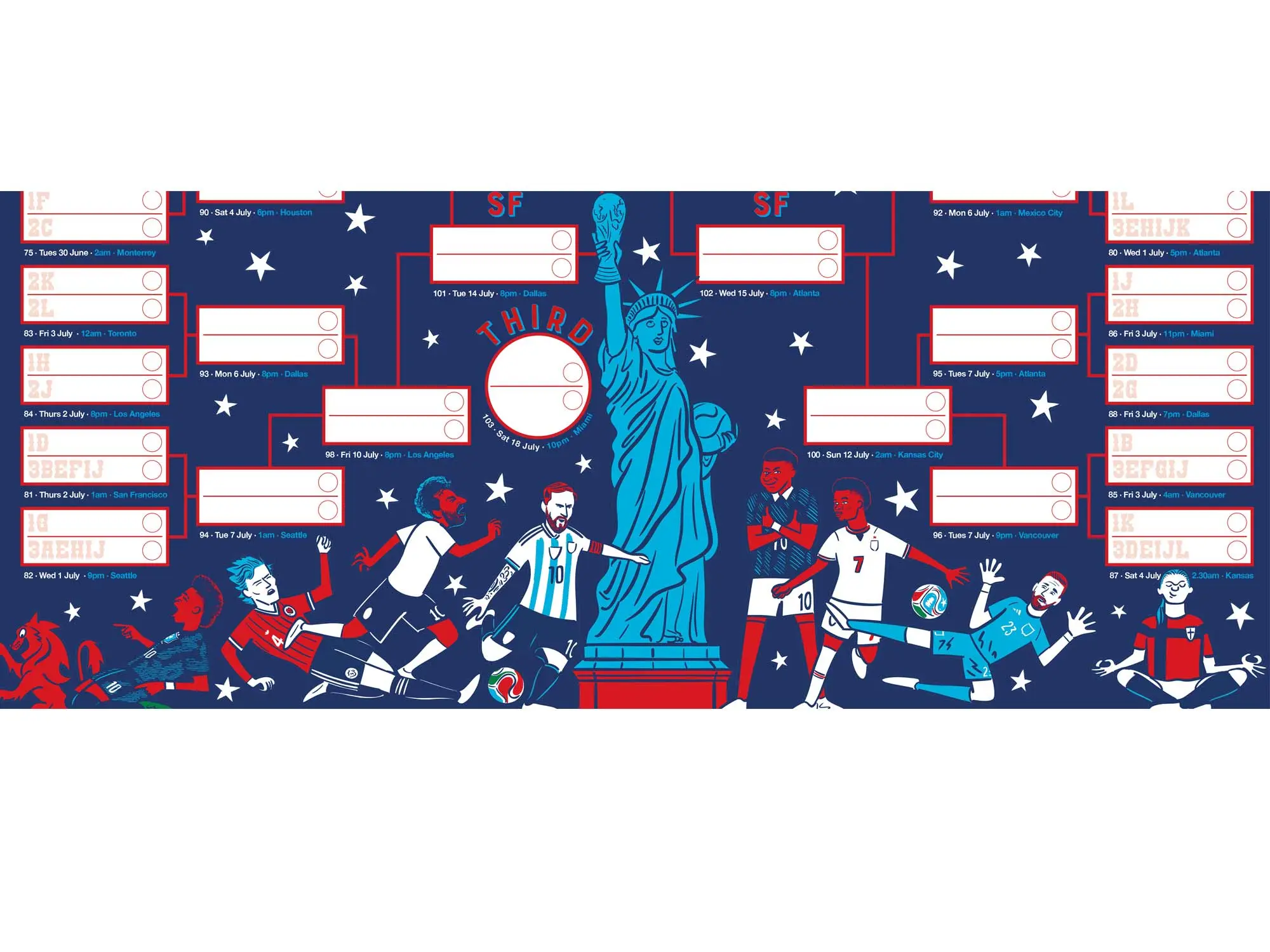 MARK LONG – WORLD CUP 2026 WALLCHART/THE GUARDIAN (illustrator, NB Illustration)