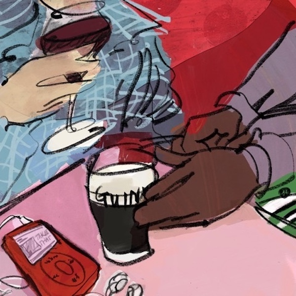Jess Rose Bird for British VOGUE. (editorial, illustrator, Lipstick of London)